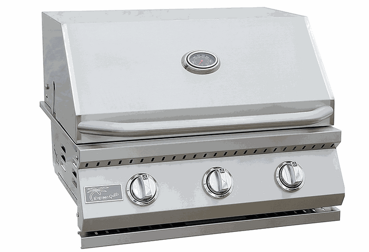 Kokomo 3 Burner 26 inch Cart Model BBQ Grill With Locking Casters