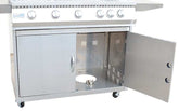 5 Burner 40" BBQ Grill with Cart & Locking Casters
