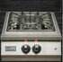 Stainless steel professional built-in power burner with LED lights, removable wok grate, and push-turn knobs for propane or natural gas.