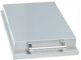KoKoMo single side burner with stainless steel lid and polished handle for outdoor kitchens