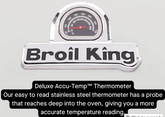 Broil King BARON S 490 PRO IR stainless steel grill with Deluxe Accu-Temp thermometer, 40,000 BTU, 460 sq. in. cooking surface, infrared sear, and rotisserie, professional performance
