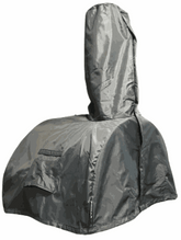 Traditional 25" Dual Fueled pizza oven with gas and wood power cover in gray